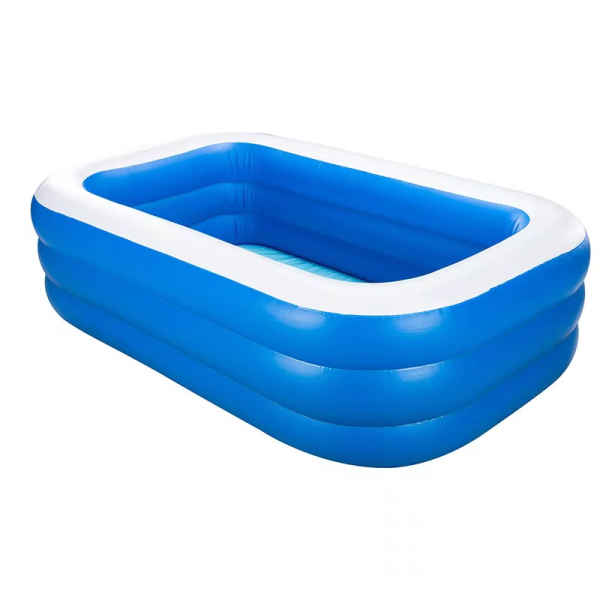210cm三环长方形蓝白水池（平底） 塑料