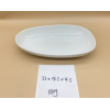 白色瓷器餐盘【23*14.5*14.5CM】 单色清装 陶瓷