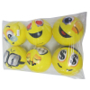 6(pcs)黄色表情PU球 塑料