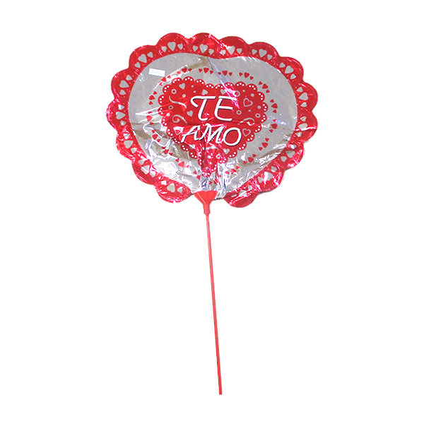 中托杆 铝花边西语爱情剪花气球(20只/膜袋)  塑料