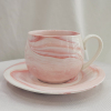 大理石咖啡杯(粉） 陶瓷