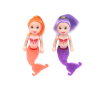 2只庄5寸实身美人鱼芭芘带粉红,橙,紫,黄4色 实身 塑料
