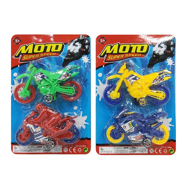2只摩托车 回力 2轮 实色 塑料