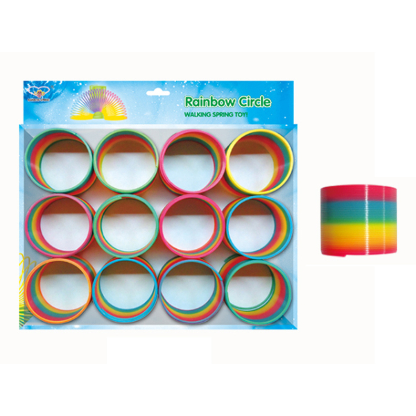 12只庄混色彩虹圈 圆形 塑料