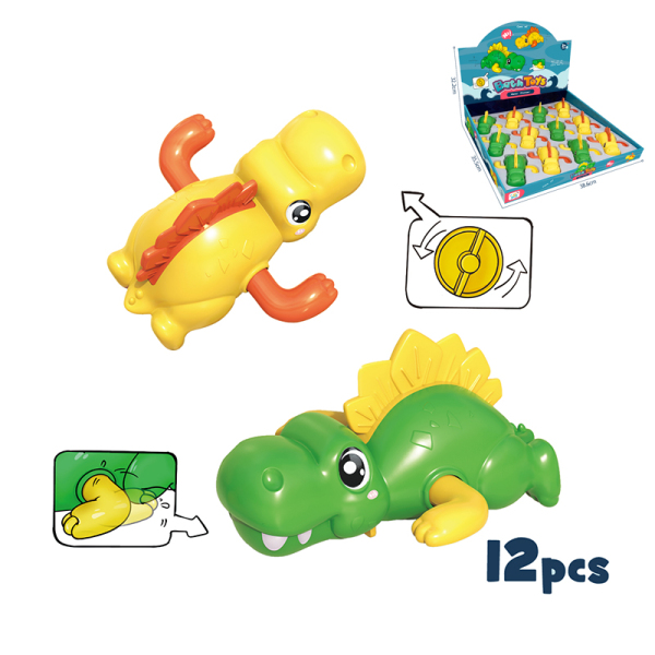 12PCS 上链恐龙 2色  塑料