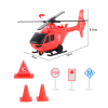 救援直升机带路标路障 回力 直升机 塑料