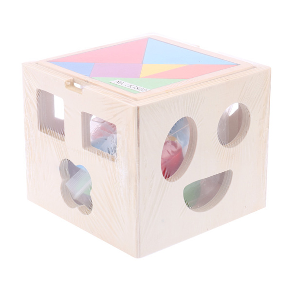 七巧板木制形状盒 木质