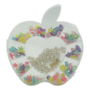 12pcs儿童DIY透明盒糖果珠+珍珠-苹果 塑料