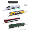 24PCS 4款式1:48压铸锌合金列车系列（中国和谐号高铁/瑞士双层火车/中国北京地铁/中国怀旧绿皮火车） 滑行 塑料