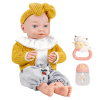 初生婴儿娃娃带睡袋,奶瓶,摇铃 16寸 塑料