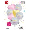 7pcs西语生日快乐套装派对铝膜气球 其它