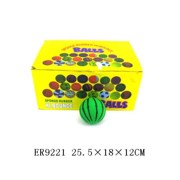 24PCS 西瓜形荧光橡胶球 RB橡胶