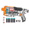 恶灵涂鸦系类发射器枪配12发吸盘软弹 软弹 手枪 实色间喷漆 塑料