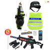 MP5枪带停字牌,特警帽,警察马甲,望远镜,警证,警徽 电动 冲锋枪 灯光 声音 不分语种IC 实色间喷漆 塑料
