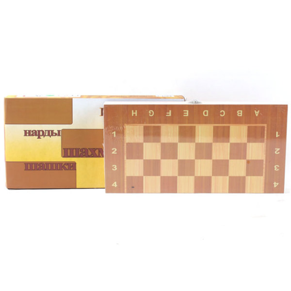 俄文三合一木制国际象棋 木质