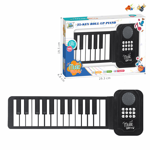 25键黑白钢琴带USB 仿真 声音 不分语种IC 可插电 塑料