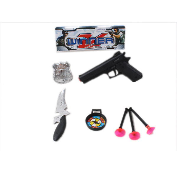 枪带指南针,刀,警徽 塑料