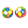 2只装彩色足球PU球 2.5寸 皮质