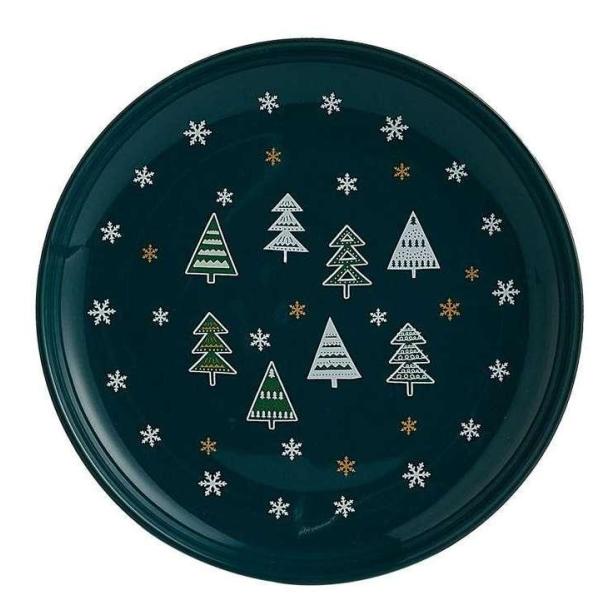 8寸色釉圣诞树圆盘 单色清装 陶瓷