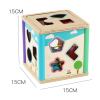 木制形状配对积木智力盒 木质
