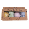 4(pcs)婴儿浴室搪胶戏水玩具（企鹅花洒+小熊软刷+大象喷水+恐龙喷水） 塑料