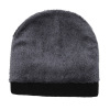 加绒保暖毛线帽 中性 56-60CM 冬帽 100%聚酯纤维