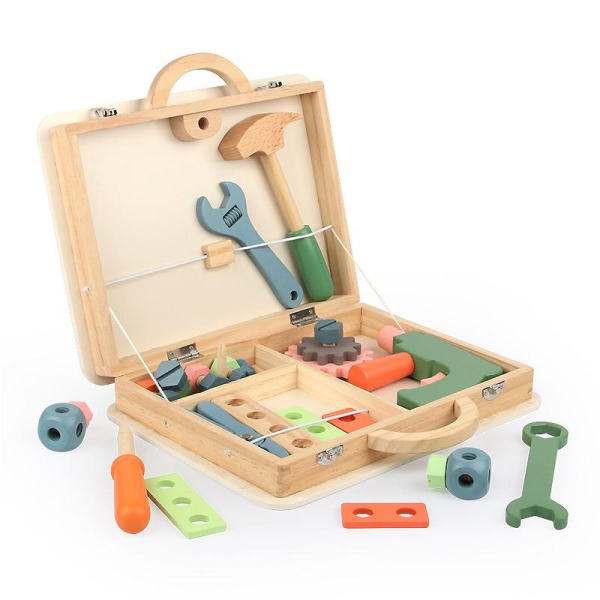 儿童木制玩具工具箱【29.5*22.5*6CM】 单色清装 木质