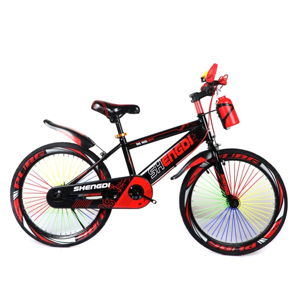 儿童20寸加密彩色车条自行车 单色清装 金属