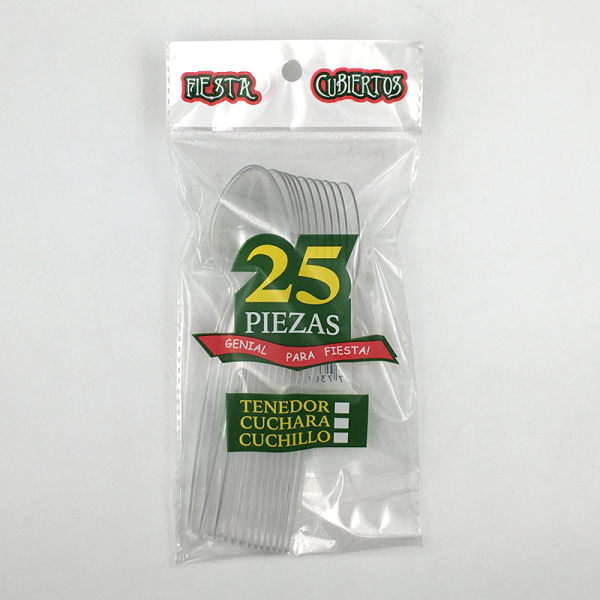 25PCS 一次性餐勺 塑料