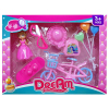 小公主娃娃带自行车,滑板,眼镜,帽子,书包,气球 塑料
