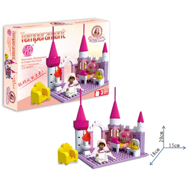 175pcs粉色公主建筑系列积木(中文包装) 塑料