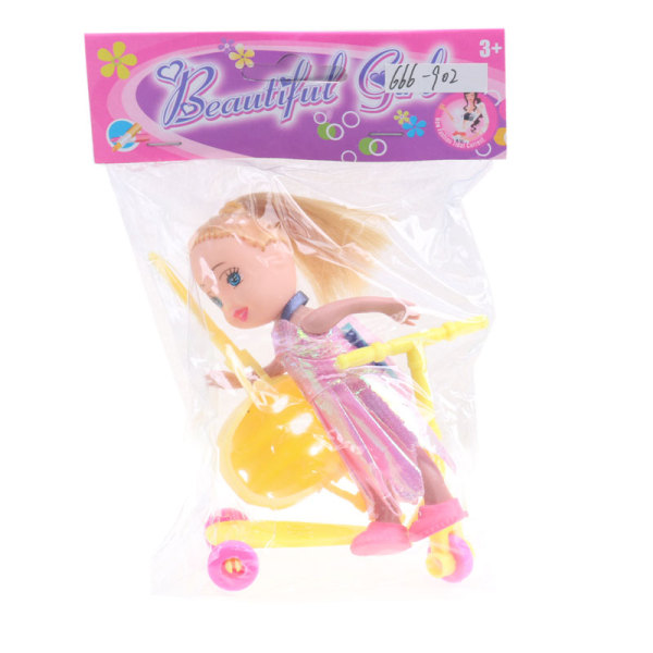 小娃娃带滑板车,安全帽 3寸 塑料