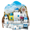 44pcs3D希腊-圣托里尼岛B拼图 建筑物 塑料