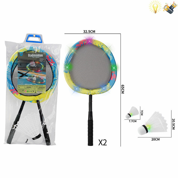 灯光羽毛球拍 包电  塑料