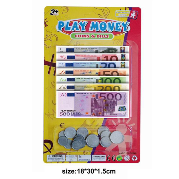 欧元硬币组合 纸币 纸质