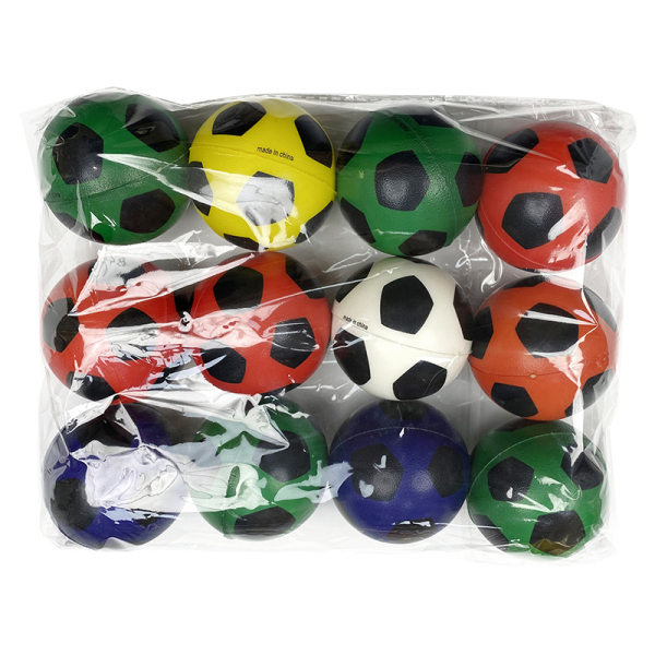 12(pcs)彩色足球PU球 塑料