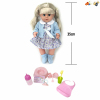 35CM活眼女孩小便娃娃带奶瓶,奶嘴,围兜,餐具,坐便器,配件 14寸 声音 俄文IC 包电 塑料