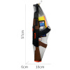 AK枪带10pcsEVA软弹,望远镜,风镜,刀,警盾,警棍,警徽,警证 软弹 冲锋枪 实色 塑料