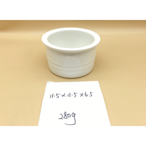 白色双杠瓷器碗
【11.5*11.5*6.5CM】 单色清装 陶瓷