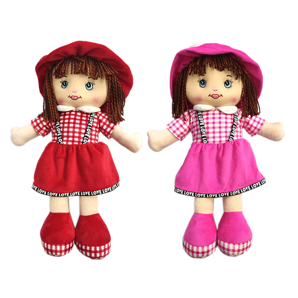 填棉娃娃 布娃娃 毛绒玩具儿童玩具2色 18寸 布绒