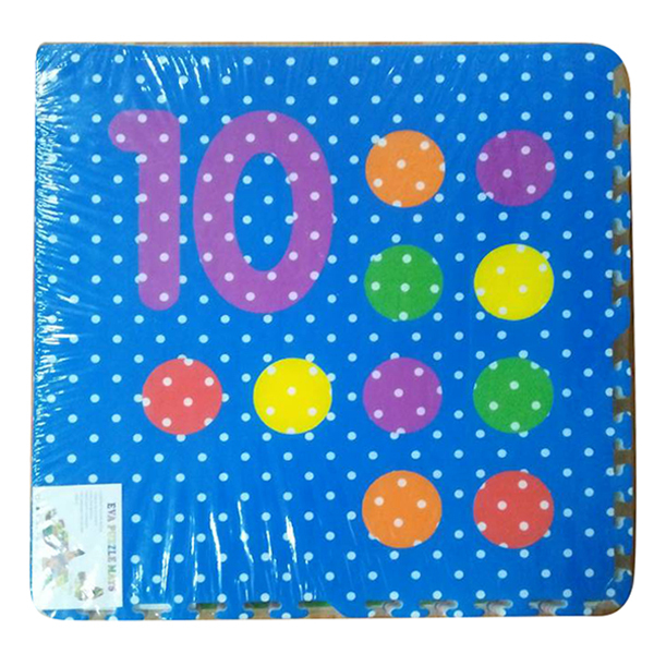 10pcs圆点纹数字几何地垫 塑料
