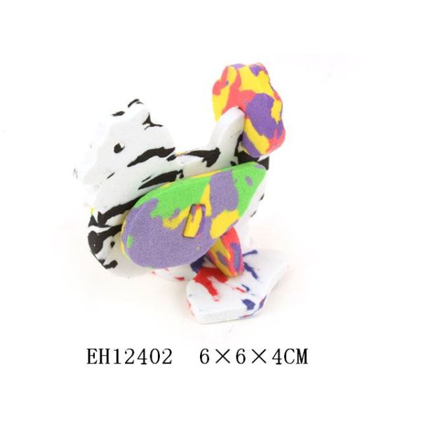 EVA迷彩小母鸡拼图4色 塑料