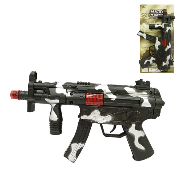 MP5迷彩银枪 火石 冲锋枪 实色间喷漆 塑料