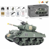 USA M4A3坦克套装带USB 遥控 1:18 20通 灯光 声音 不分语种IC 主体包电，遥控器不包电 黑轮 塑料