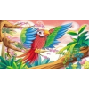 100pcs益智拼图-彩色鹦鹉 单色清装 木质