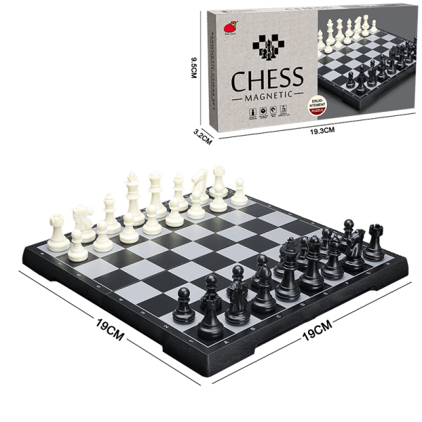 折叠磁性黑白国际象棋 国际象棋 塑料