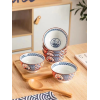新款花纹6碗陶瓷餐具套装 单色清装 陶瓷