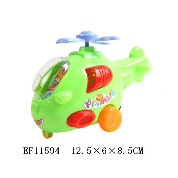 卡通直升飞机可装糖 拉线 卡通 直升机 塑料