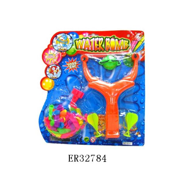 蛙型弹弓配水壶80只庄荧光气球2色 塑料