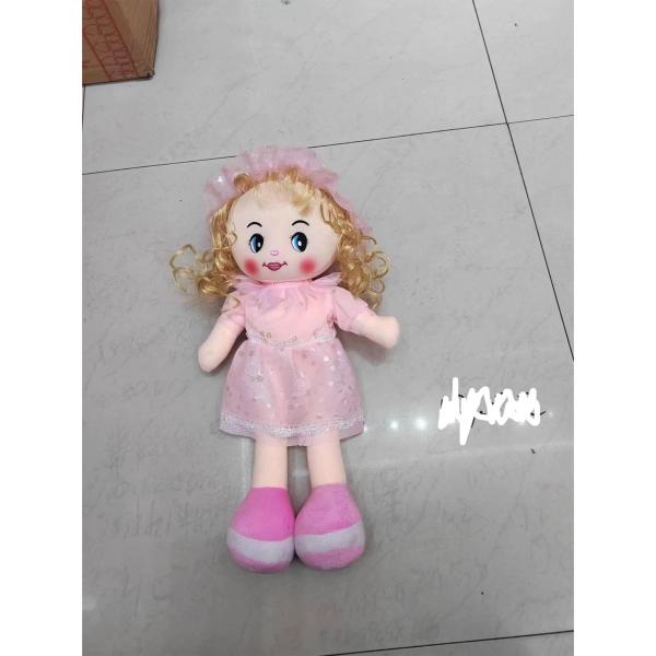 8PCS 45cm娃娃粉色网纱连衣裙 混色 布绒